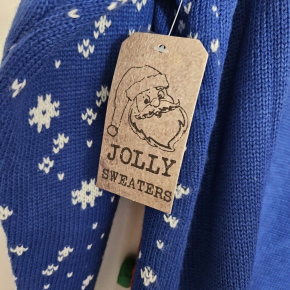 Ugly Christmas Sweater Snowman 3D Adult Size Large Light Up Jolly Sweaters Works - Picture 5 of 10